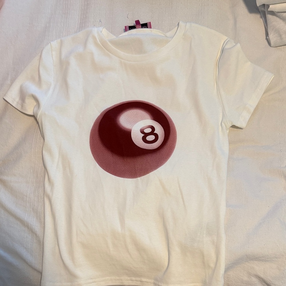 White 8-Ball Graphic T-Shirt